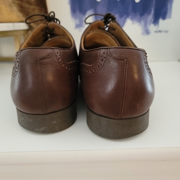 Bally Men's Normal Brown Wing Tip Oxford Dress Shoes Size 12 Great Condition - Picture 5 of 12